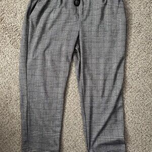Women's Gray Plaid Pants